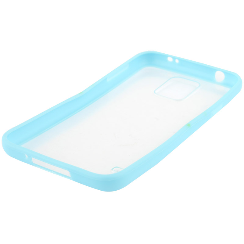 Skal Samsung S5 - Transparent blå ram