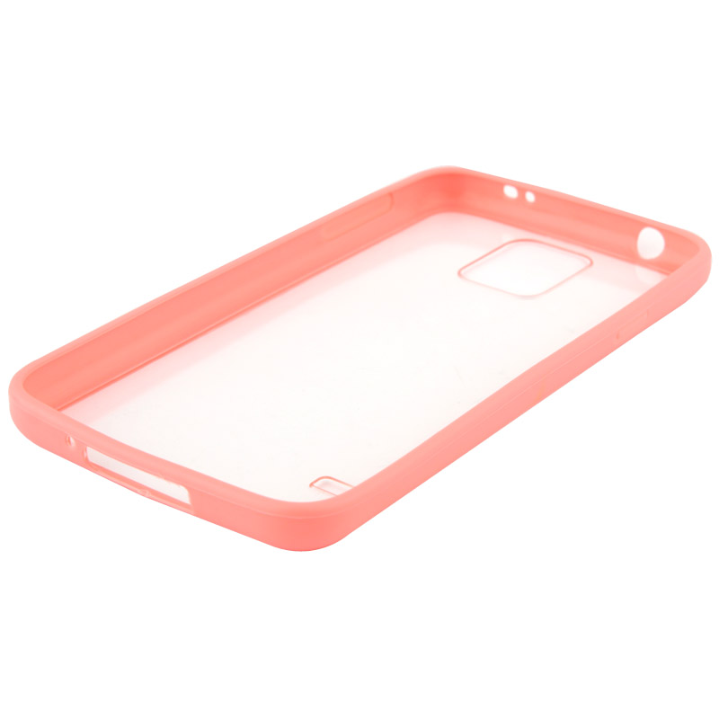 Skal Samsung S5 - Transparent korallfärgad ram
