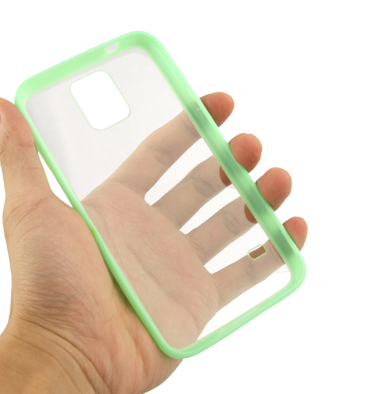Skal Samsung S5 - Transparent grön ram