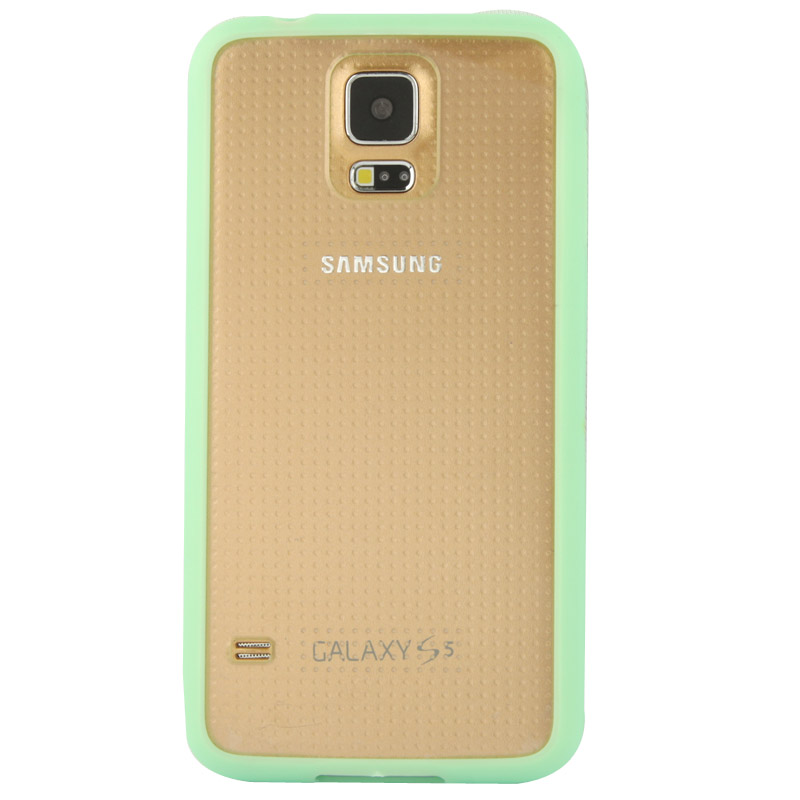 Skal Samsung S5 - Transparent grön ram