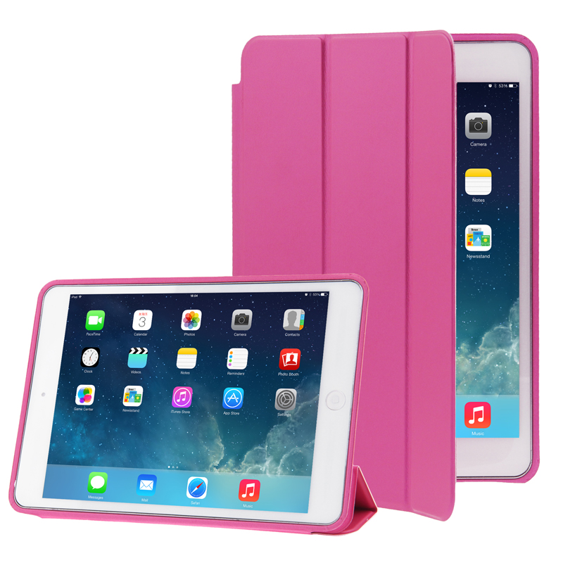 Skal med lock för iPad Air - Mörkrosa