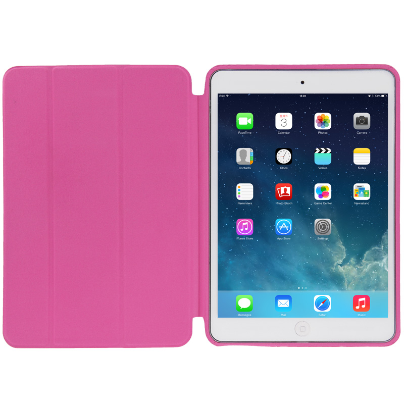 Skal med lock för iPad Air - Mörkrosa