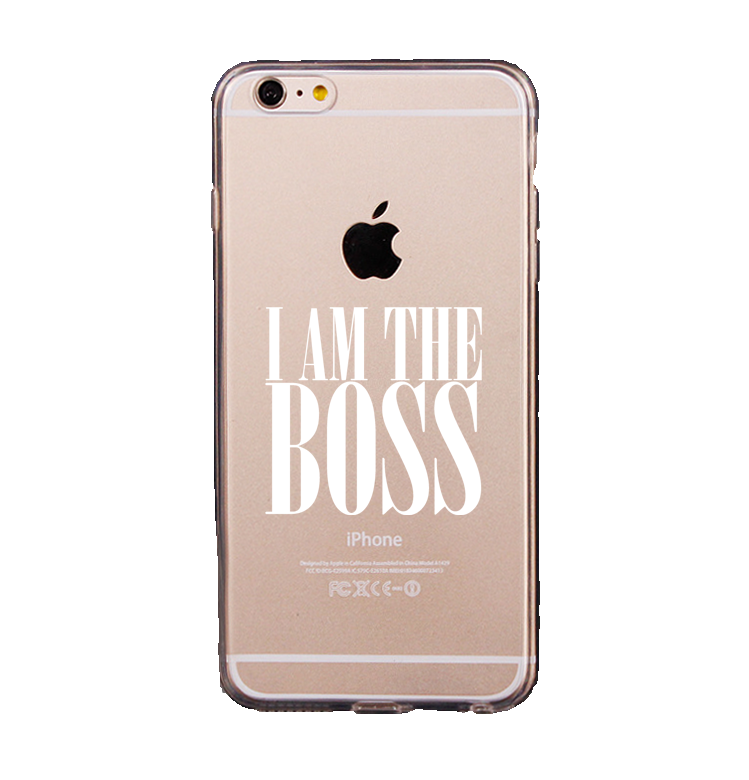 Mjukskal transparent för iPhone 6/6S - I am the BOSS