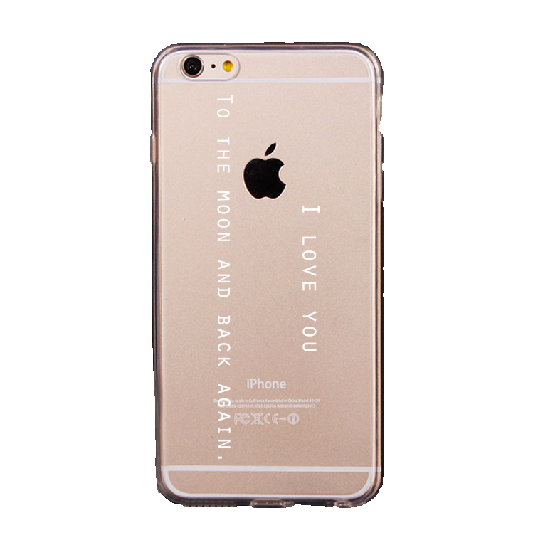 Mjukskal transparent för iPhone 6/6S - I love you to the moon and back again