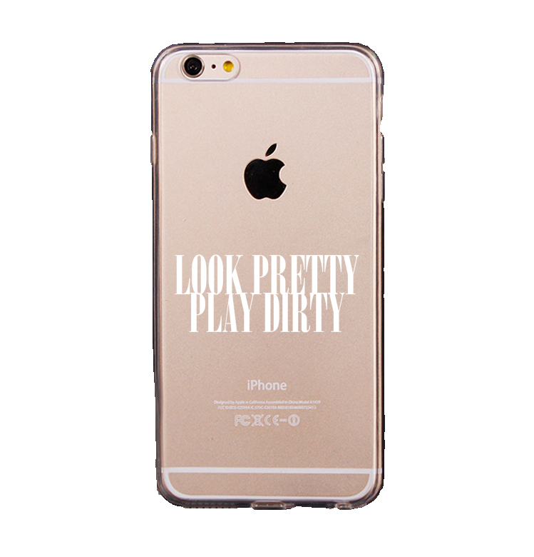 Mjukskal transparent för iPhone 6/6S - Look pretty Play dirty