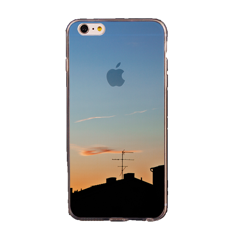 Mjukskal transparent för iPhone 6/6S - Fotografi Silhuett Hus