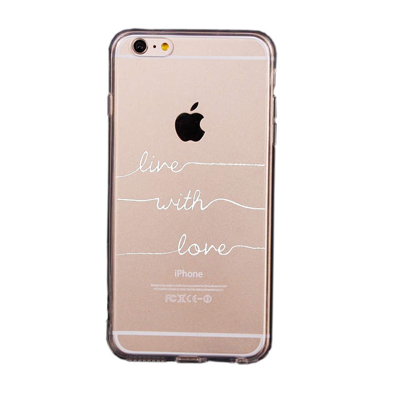 Mjukskal transparent för iPhone 6/6S - Live with love