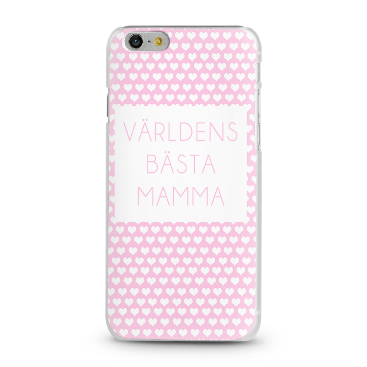Skal för iPhone 6/6S - Världens bästa mamma rosa bakgrund