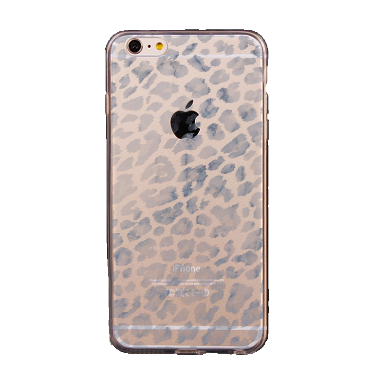 Mjukskal transparent för iPhone 6/6S - Leopard Marmor