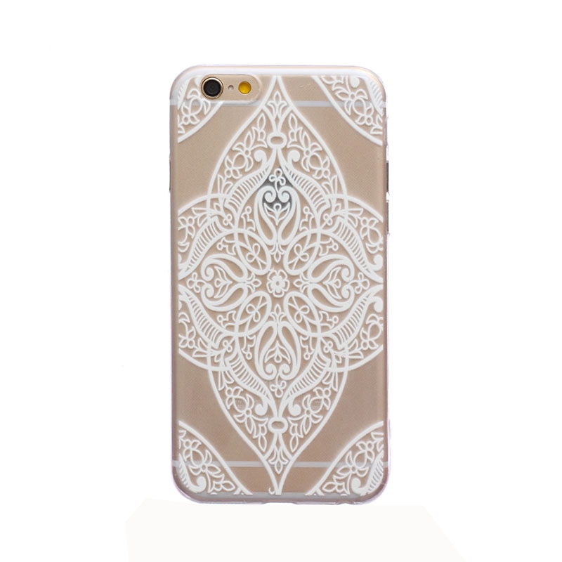 Mjukskal iPhone 6/6S - Transparent mandalamönster