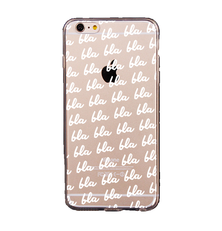 Mjukskal transparent för iPhone 6/6S - bla bla bla