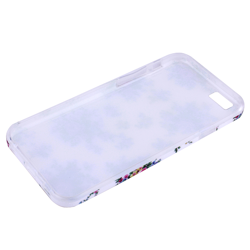 Mjukskal iPhone 6/6S - Blommor vit