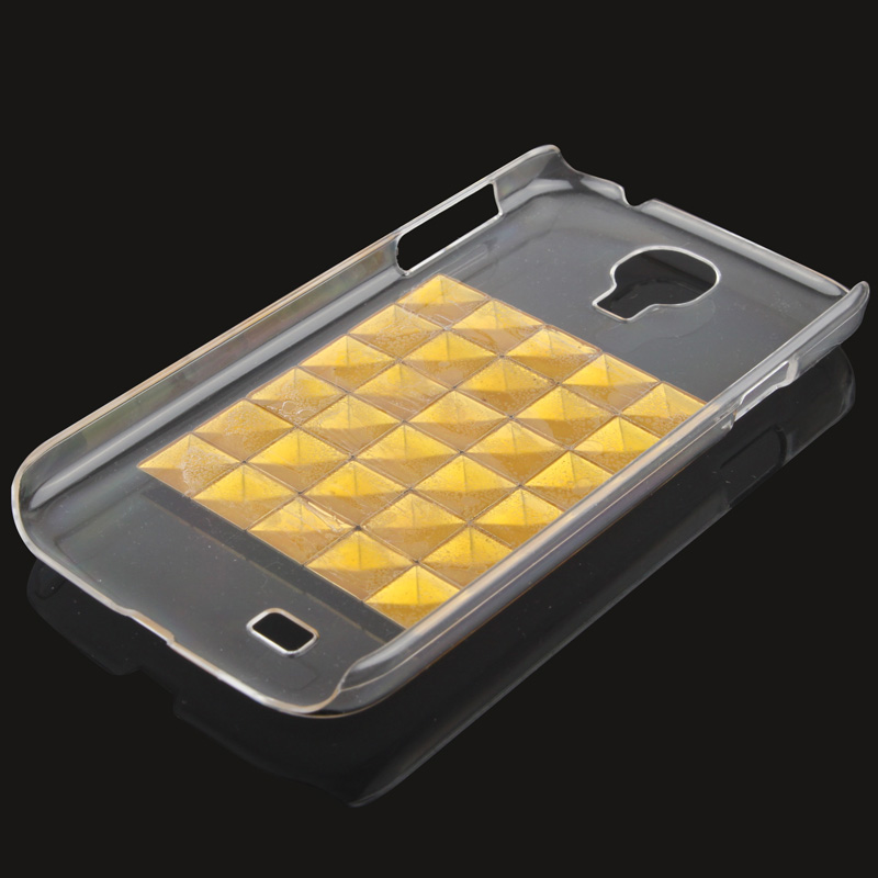 Skal Samsung S4 - Guldnitar kvadrat transparent