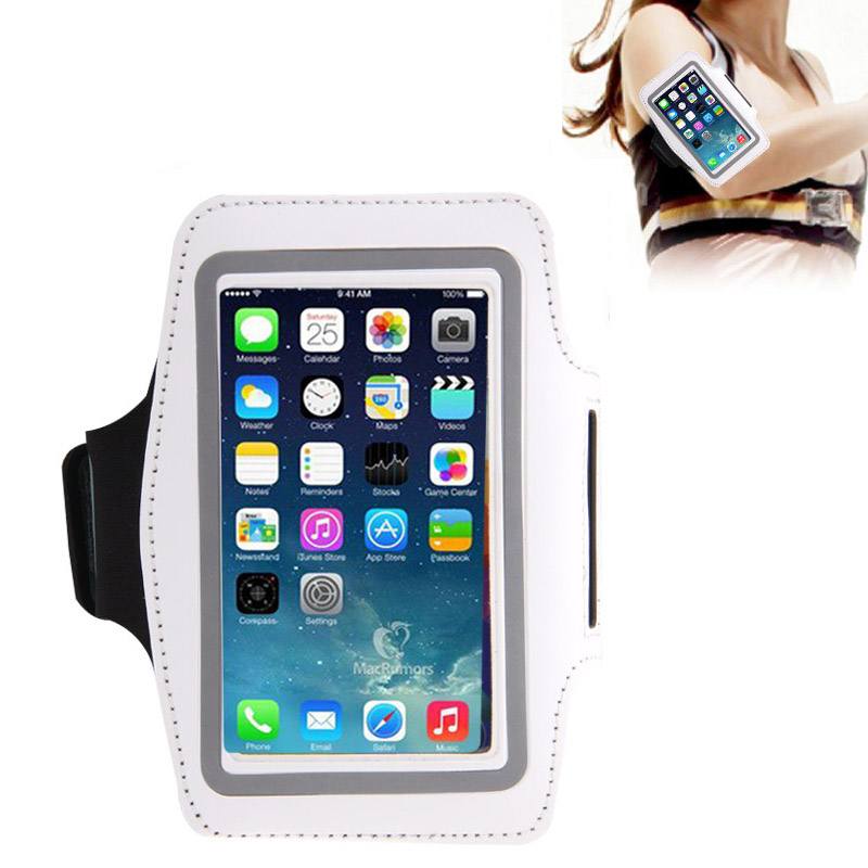 Universalt sportarmband iPhone 6/6S & Samsung S3/S4 - Vit